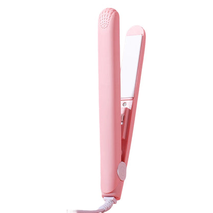 2-in-1 Ceramic Mini Hair Curler Portable Straightener Tourmaline Iron Heating Curling Straight Dual-purpose for Women Leedoar