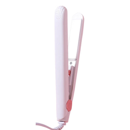 2-in-1 Ceramic Mini Hair Curler Portable Straightener Tourmaline Iron Heating Curling Straight Dual-purpose for Women Leedoar