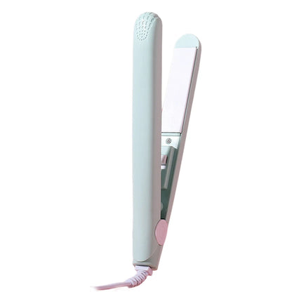 2-in-1 Ceramic Mini Hair Curler Portable Straightener Tourmaline Iron Heating Curling Straight Dual-purpose for Women Leedoar