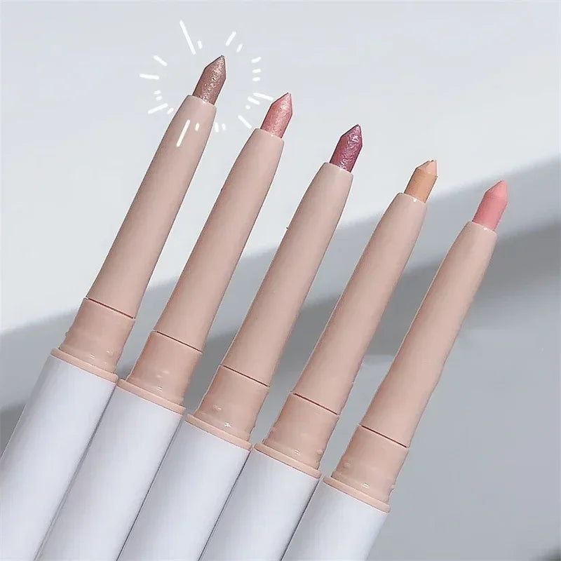 2 in 1 Eyeliner Silkworm Pen Double-end Pearl Highlighter Pencil Floating Light Eyelid Shadow Pen Eyeliner Outline Waterproof Leedoar