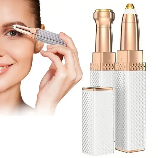 Afeitadora de labios multifuncional 2 en 1 con luz LED, afeitadora de vello de axilas y piernas, afeitadora eléctrica de cejas, depiladora para mujeres