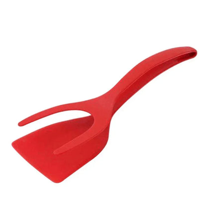 2 in 1 Nylon Grip Flip Tongs Egg Spatula Tongs Steak Spatula Tongs Clamp Pancake Fried Turners Kitchen Accessories Kitchen Items Leedoar