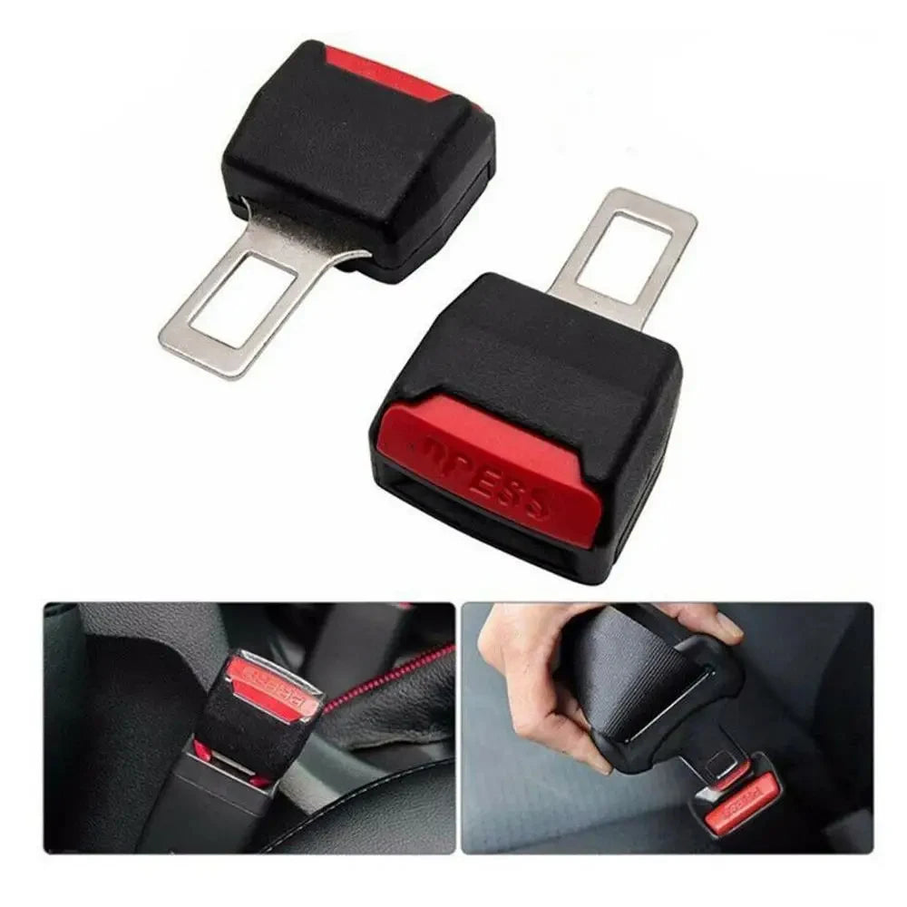 Juego de 2 piezas de accesorios para hebillas de cinturón de seguridad, extensor de clip para cinturón de seguridad de automóvil, tapón para hebilla de cinturón de seguridad, extensor de enchufe engrosado 