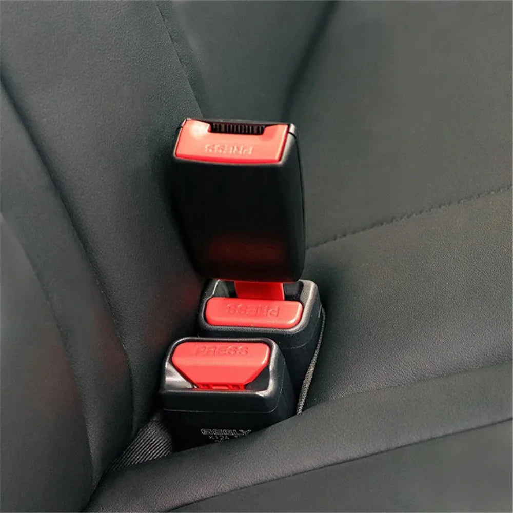 Juego de 2 piezas de accesorios para hebillas de cinturón de seguridad, extensor de clip para cinturón de seguridad de automóvil, tapón para hebilla de cinturón de seguridad, extensor de enchufe engrosado 