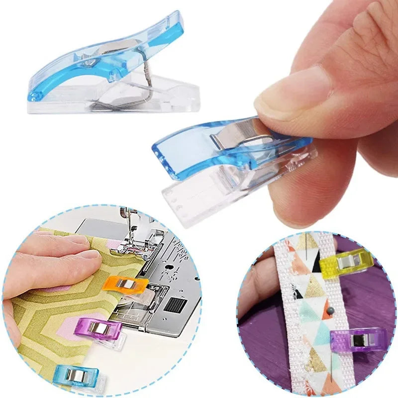 20/10 PCS Garment Clips Multiuso Costura Clipes Coloridos Roupas Pin Posicionamento Patchwork Tricô Grampos De Segurança Ferramenta De Costura 