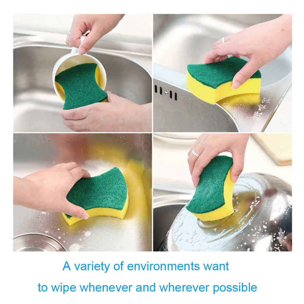 20/30pcs Dishwashing Sponge Kitchen Nano Emery Magic Clean Rub Pot Rust Focal Stains Sponge Removing Kit Cleaning Brush Sponges Leedoar