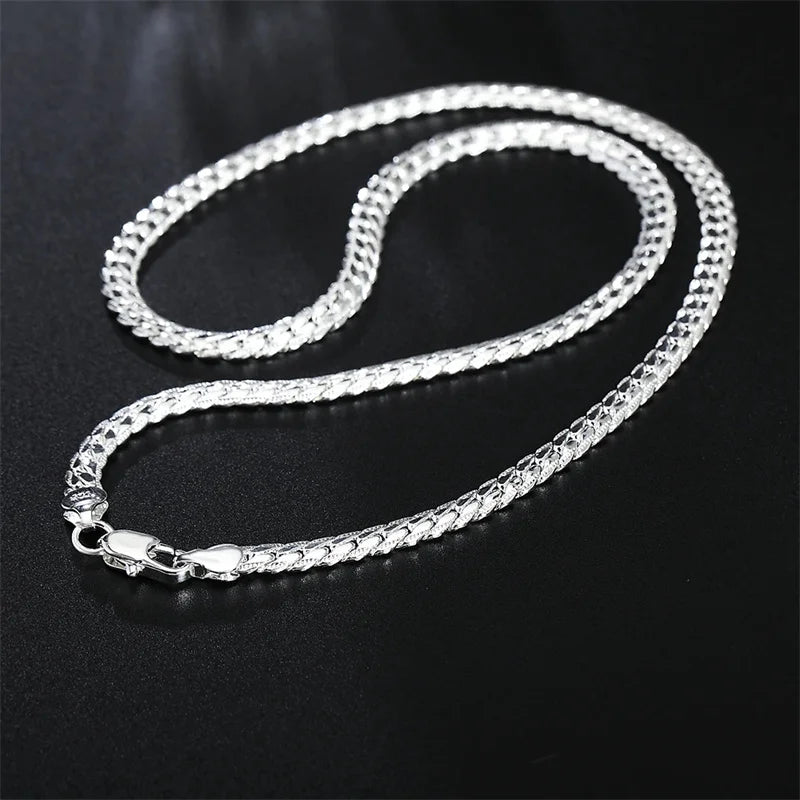 20-60cm silver color luxury brand design noble necklace chain for women, men fashion wedding engagement jewelry Leedoar