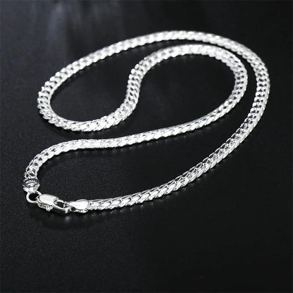 20-60cm silver color luxury brand design noble necklace chain for women, men fashion wedding engagement jewelry Leedoar