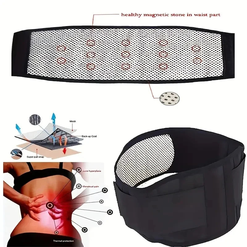 20 Magnets Adjustable Self-heating Magnetic Therapy Back And Waist Support Belt, Waist Massage Belt Sports Support Belt Leedoar