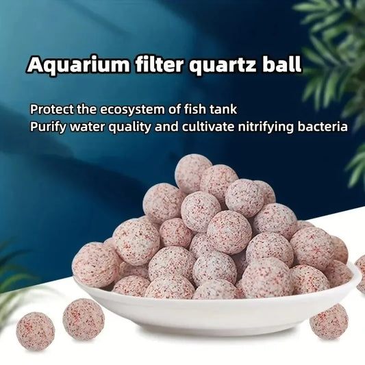 200g Aquarium Quartz Ball Fish Tank Filter Media Hollow Particles Biological Ball Bio Filter for Aquarium Accessories Leedoar