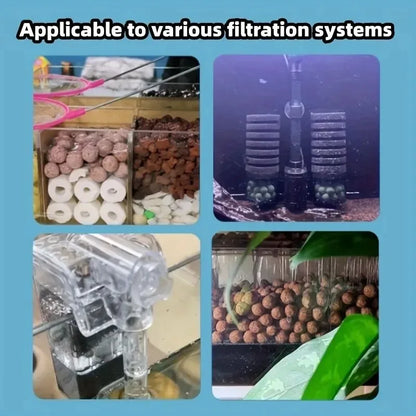 200g Aquarium Quartz Ball Fish Tank Filter Media Hollow Particles Biological Ball Bio Filter for Aquarium Accessories Leedoar