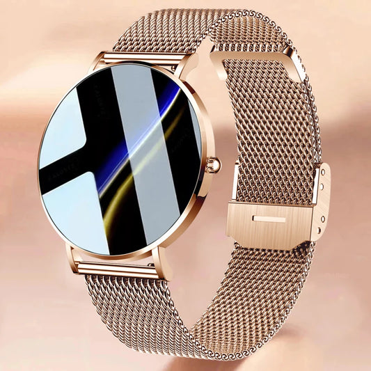 Reloj inteligente ultrafino nuevo 2022 para mujer, pantalla AMOLED de 1,36 pulgadas, 360 x 360 píxeles HD, que siempre muestra la hora, recordatorio de llamadas, reloj inteligente para mujer + caja 