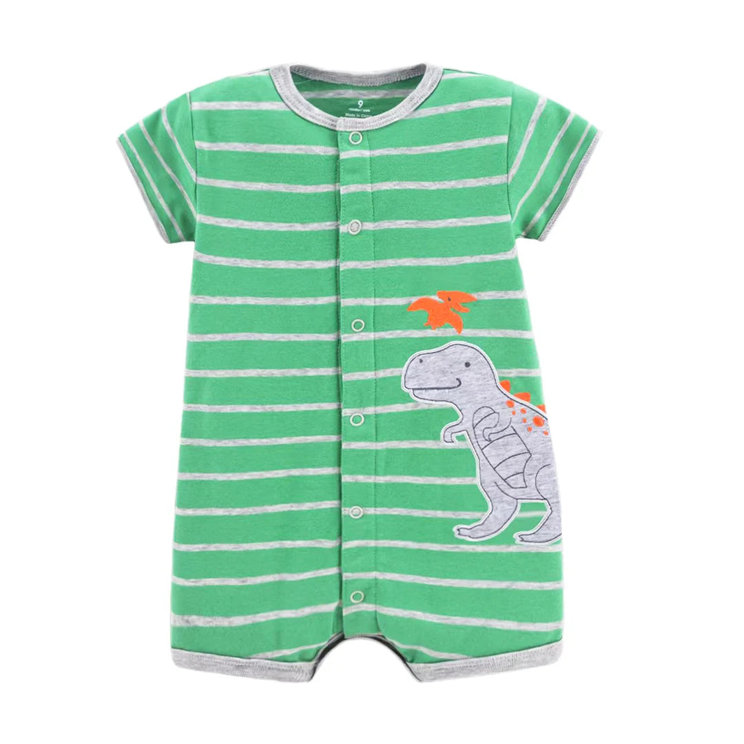 2023 Baby Boys Rompers Summer Baby Girl Clothes Kids Short Sleeve Clothing 100% Cotton Newborn Rompers Infant Jumpsuits 0-24M Leedoar