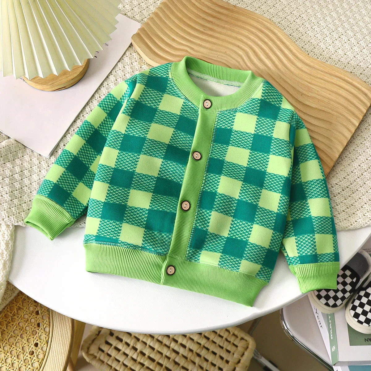 2023 Boys and Girls Must-have Thick Warm Cardigan Autumn and Winter New Knitted Jacket Leedoar