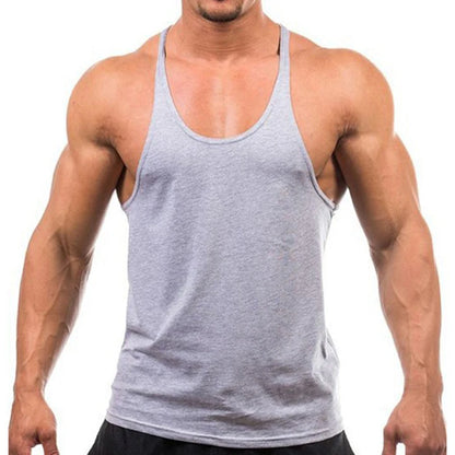 2023 New Bodybuilding Brand Jogger Gym Singlet Training Bodybuilding Tank Top Vest Shirt Sleeveless Fitness Cotton Shirt For Men Leedoar