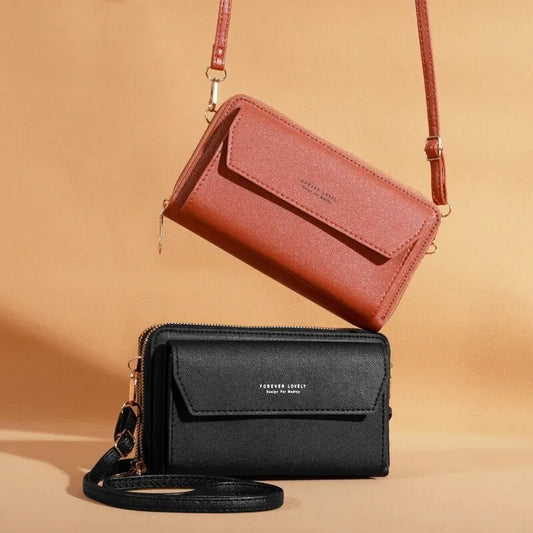 2023 Nuevo bolso cruzado para mujer Verano Pequeño Mercado Simple Bolso de un solo hombro para teléfono móvil Bolso pequeño informal de doble capa 