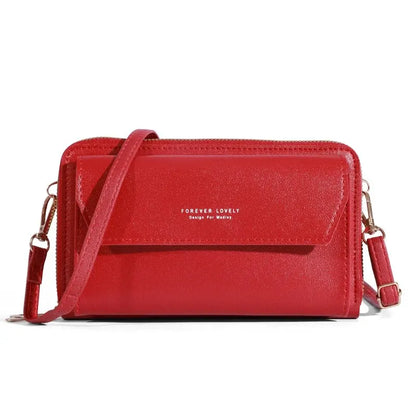 2023 Nova Bolsa Crossbody para Mulheres Verão Pequeno Mercado Simples Bolsa de Um Ombro para Celular Camada Dupla Casual Bolsa Corpo Pequeno 