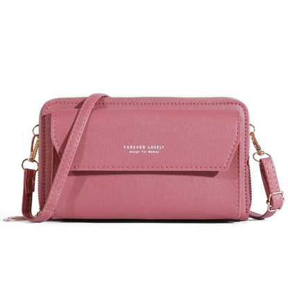 2023 Nova Bolsa Crossbody para Mulheres Verão Pequeno Mercado Simples Bolsa de Um Ombro para Celular Camada Dupla Casual Bolsa Corpo Pequeno 