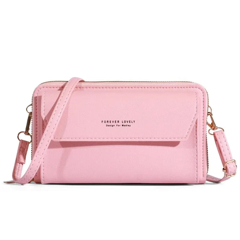 2023 Nova Bolsa Crossbody para Mulheres Verão Pequeno Mercado Simples Bolsa de Um Ombro para Celular Camada Dupla Casual Bolsa Corpo Pequeno 