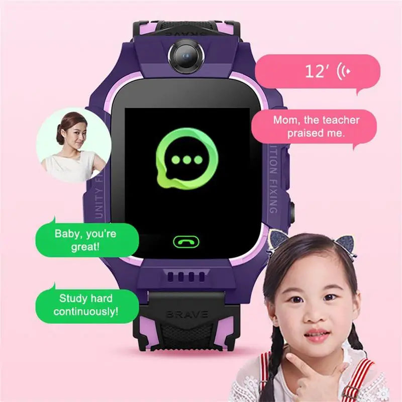 2023 New Smart Kids Watch LBS Tracker Call Message Card Sim Waterproof Smartwatch For Kids S0S Photo Remote ForAndroid IOS Leedoar