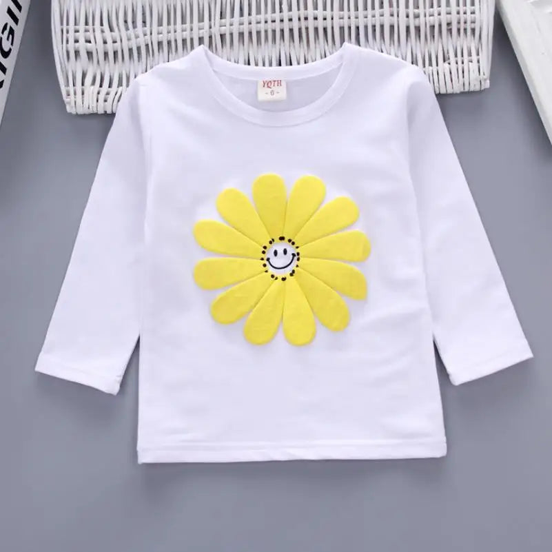 2023 Real Roupas Infantis Children's Garment Spring And Autumn New Girl Pure Cotton Printing Three-piece Child Suit 0-4y