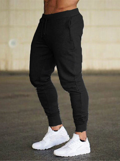 2024 Fashion Men Gyms Pure color Pants Joggers Fitness Casual Long Pants Men Workout Skinny Sweatpants Jogger Tracksuit Trousers Leedoar