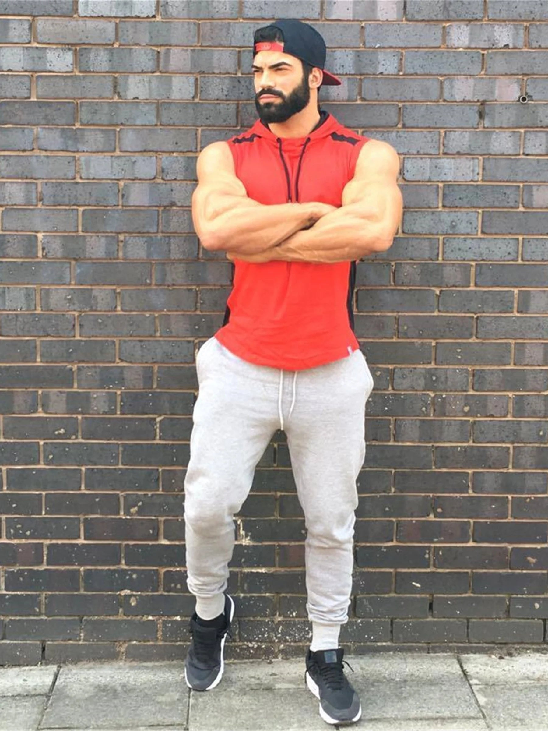 2024 Fashion Men Gyms Pure color Pants Joggers Fitness Casual Long Pants Men Workout Skinny Sweatpants Jogger Tracksuit Trousers Leedoar