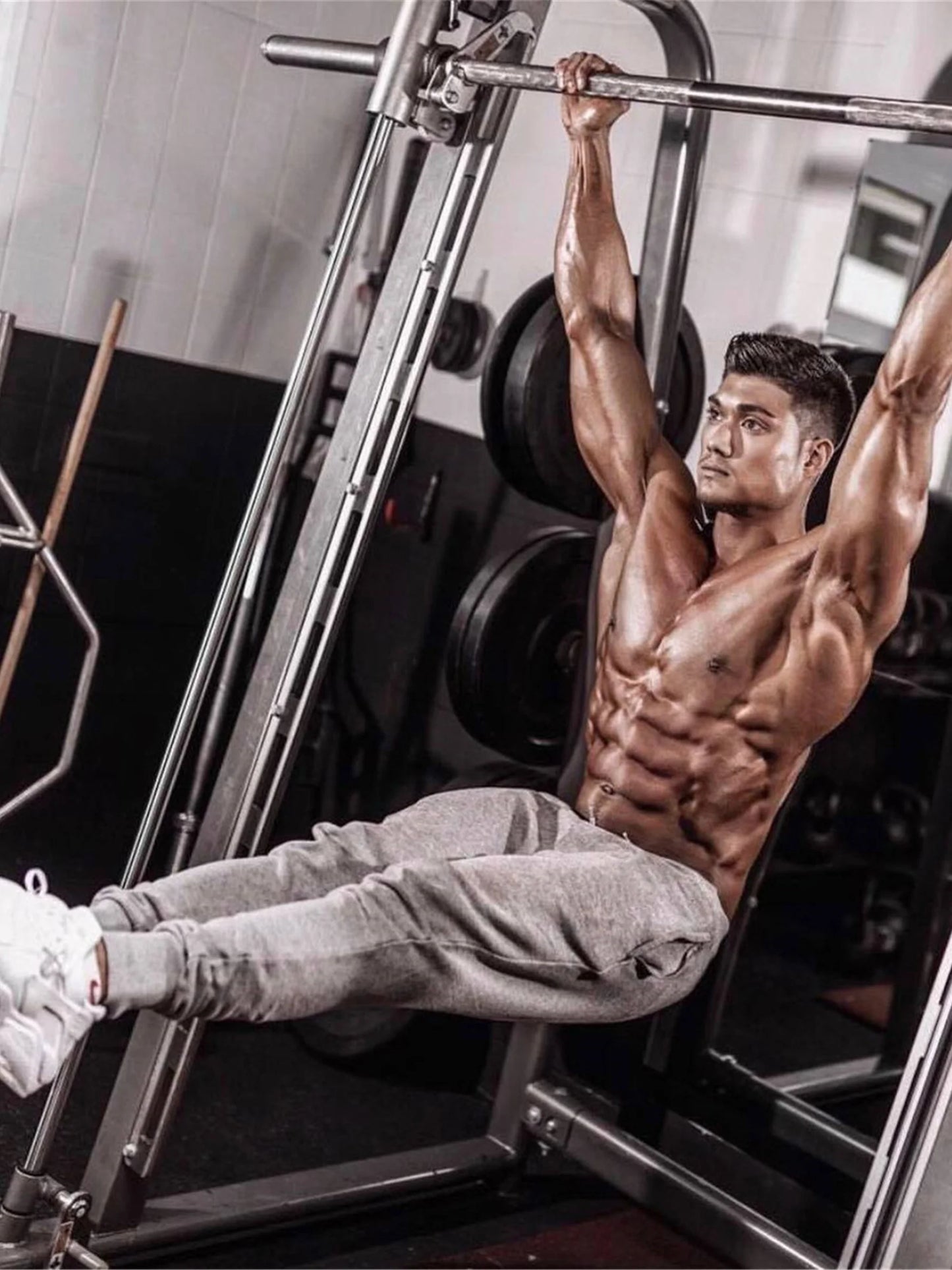 2024 Fashion Men Gyms Pure color Pants Joggers Fitness Casual Long Pants Men Workout Skinny Sweatpants Jogger Tracksuit Trousers Leedoar