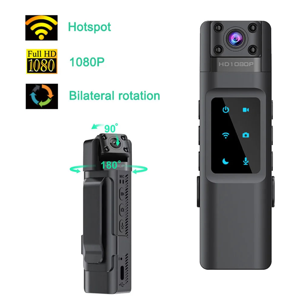 2024 NOVO com Wifi Hotspot Mini Câmera 1080P Portátil Digital Video Recorder Corpo Câmera Night Vision DVR Miniatura Camcorder 