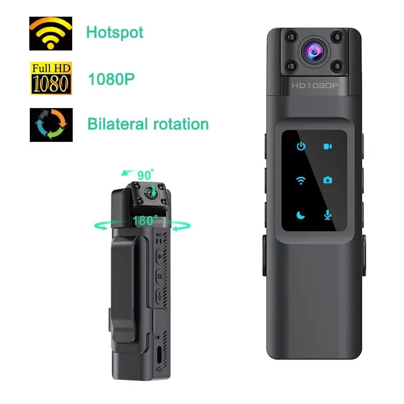 2024 NEW WIth Wifi Hotspot Mini Camera 1080P Portable Digital Video Recorder Body Camera Night Vision DVR Miniature Camcorder Leedoar