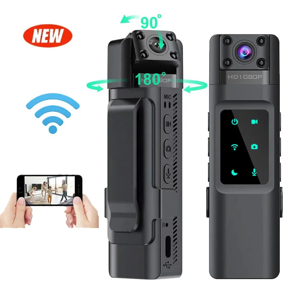 2024 NOVO com Wifi Hotspot Mini Câmera 1080P Portátil Digital Video Recorder Corpo Câmera Night Vision DVR Miniatura Camcorder 