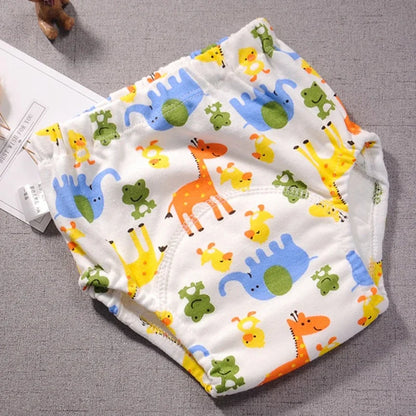 2024 New Baby Reusable Diapers 6 Layer Waterproof Reusable Cotton Diapers Breathable Training Shorts Underwear Cloth Pants Nappy Leedoar