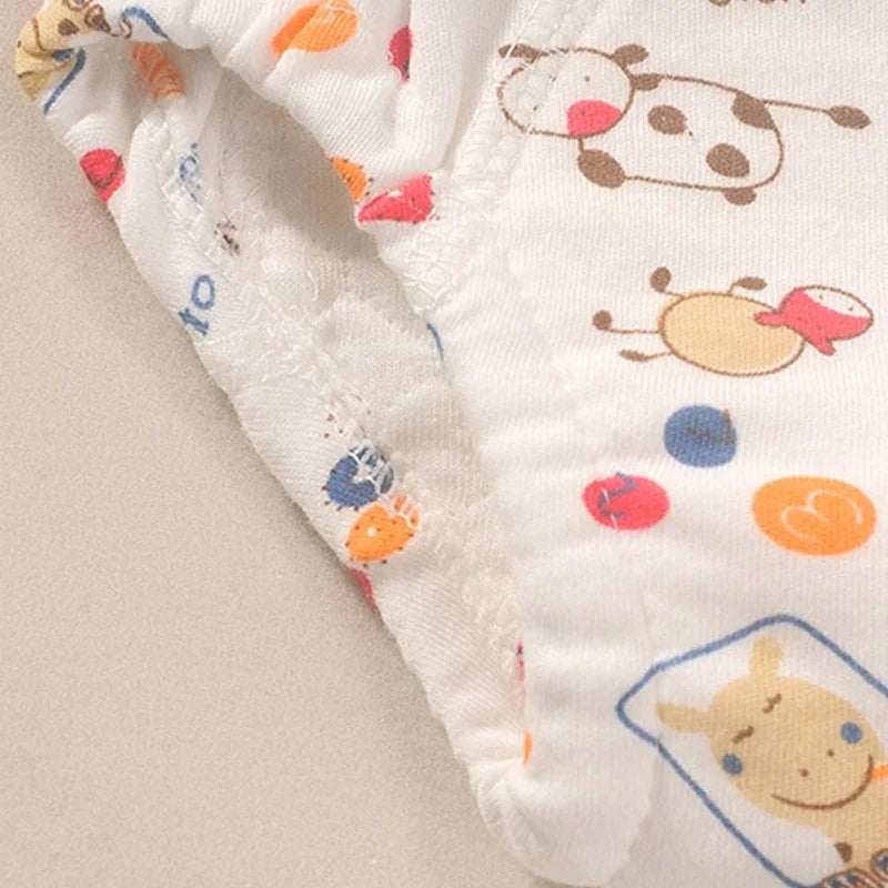 2024 New Baby Reusable Diapers 6 Layer Waterproof Reusable Cotton Diapers Breathable Training Shorts Underwear Cloth Pants Nappy Leedoar