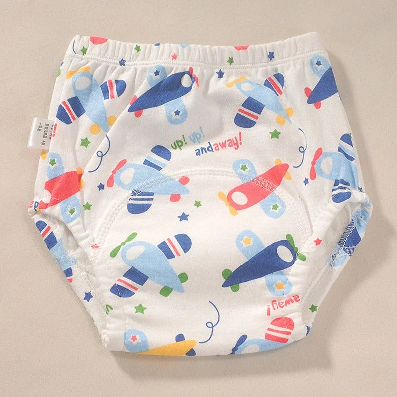 2024 New Baby Reusable Diapers 6 Layer Waterproof Reusable Cotton Diapers Breathable Training Shorts Underwear Cloth Pants Nappy Leedoar