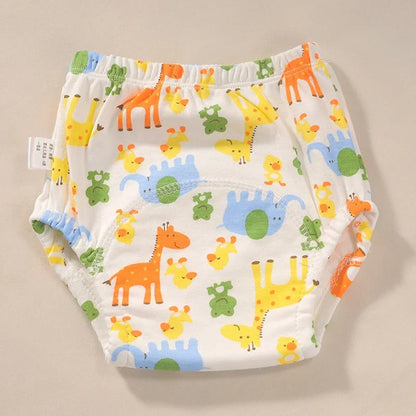 2024 New Baby Reusable Diapers 6 Layer Waterproof Reusable Cotton Diapers Breathable Training Shorts Underwear Cloth Pants Nappy Leedoar