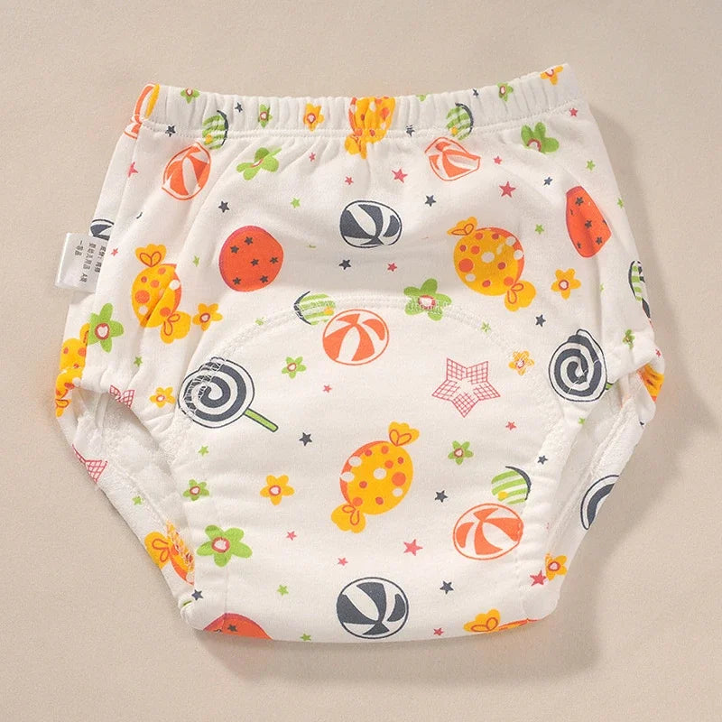 2024 New Baby Reusable Diapers 6 Layer Waterproof Reusable Cotton Diapers Breathable Training Shorts Underwear Cloth Pants Nappy Leedoar