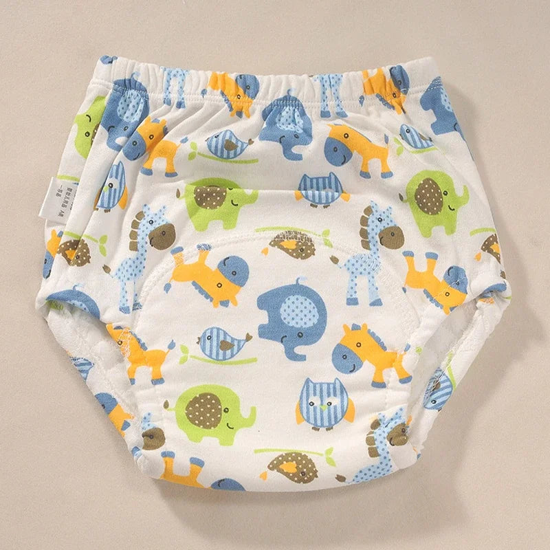 2024 New Baby Reusable Diapers 6 Layer Waterproof Reusable Cotton Diapers Breathable Training Shorts Underwear Cloth Pants Nappy Leedoar