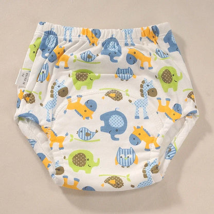 2024 New Baby Reusable Diapers 6 Layer Waterproof Reusable Cotton Diapers Breathable Training Shorts Underwear Cloth Pants Nappy Leedoar