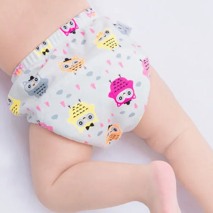 2024 New Baby Reusable Diapers 6 Layer Waterproof Reusable Cotton Diapers Breathable Training Shorts Underwear Cloth Pants Nappy Leedoar