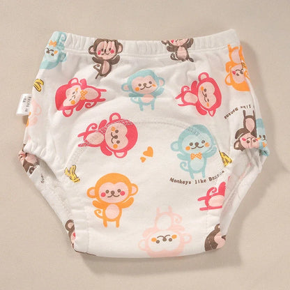 2024 New Baby Reusable Diapers 6 Layer Waterproof Reusable Cotton Diapers Breathable Training Shorts Underwear Cloth Pants Nappy Leedoar