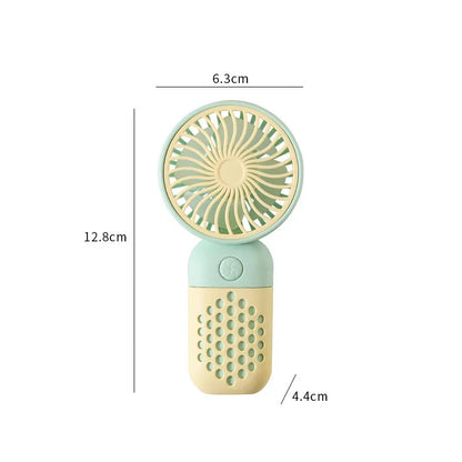 2024 Nuevo ventilador de carga portátil de dibujos animados Lindo pequeño ventilador de carga para estudiantes Mini ventilador USB portátil Mini bolsillo 