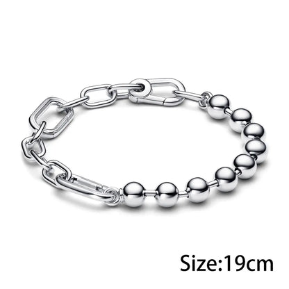 2024 New Hot Sale ME Bracelet Fashion Jewelry Fit Original Me Charm Diy For Women Love Gift Fine 925 Sterling Silver Link Chain Leedoar