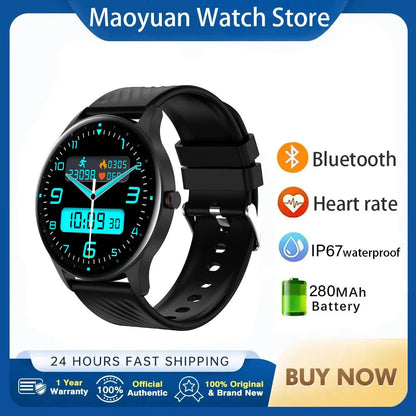 2024 New Noninvasive Blood Sugar Smart Watch Men ECG PPG Body Pressure Healthy Waterproof Smartwatch 466*466 AMOLED Men Watches Leedoar