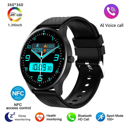 2024 New Noninvasive Blood Sugar Smart Watch Men ECG PPG Body Pressure Healthy Waterproof Smartwatch 466*466 AMOLED Men Watches Leedoar