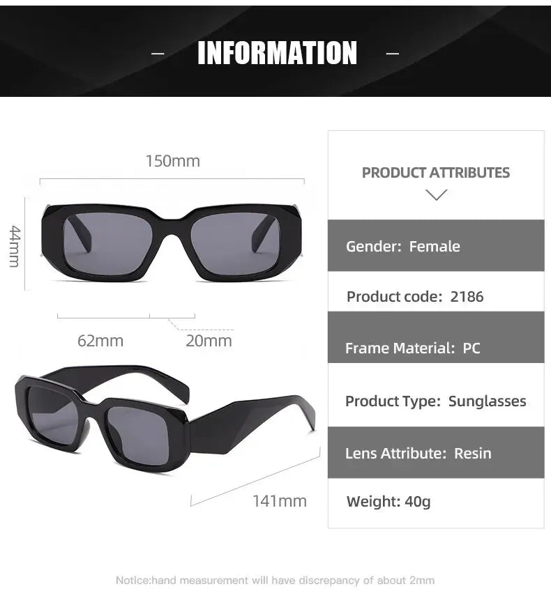 2024 New Sunglasses for Men Women Trendy Sun Glasses Goggle Man Brand Designer Square Glasses Shades Female Eyewear Oculos Leedoar