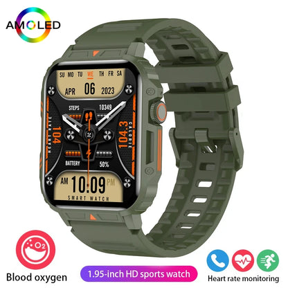 Reloj inteligente militar para exteriores con GPS, nuevo, 2024, con llamadas por Bluetooth, IP68, resistente al agua, para Android e IOS 