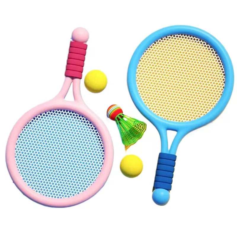 2024 Parent-child Toys Kids Tennis Badminton Racket badminton set elastic mesh table tennis racket Outdoors sports play baby Leedoar