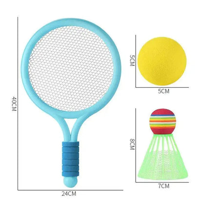 2024 Parent-child Toys Kids Tennis Badminton Racket badminton set elastic mesh table tennis racket Outdoors sports play baby Leedoar