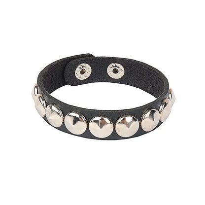 2024 Pu Couro Studded Pulseira Gargantilha Punk Spike Rebites Punho Preto Pulseira Ajustável Punho Pulseira 