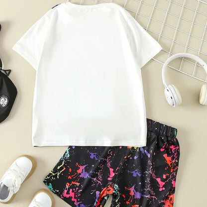 2024 Summer Trend Cool and Breathable Black and Color Matching Smiley Face Thin Sports T-shirt Suitable for Casual Outdoor Play Leedoar